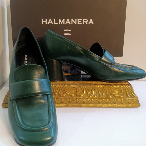 Halmanera Shoes - Halmanera DANI03 Baron Petrolio Green Leather Round Heeled Loafer 39.5